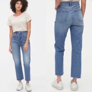 Gap High Rise Curvy Cheeky Straight Jeans size 26 Tall